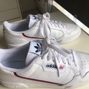 Adidas original white continental 80 sneakers.